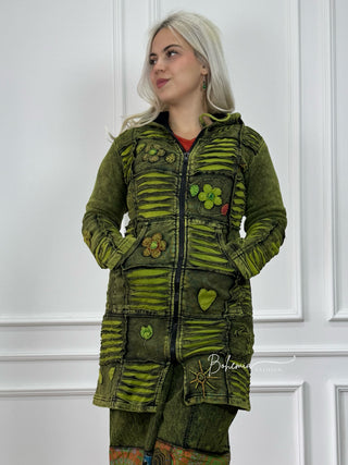 Nepáli bélelt hosszított kardigán