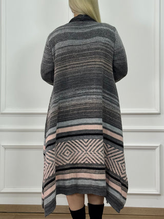 Kötött gyapjúkeverék ruha és kardigán