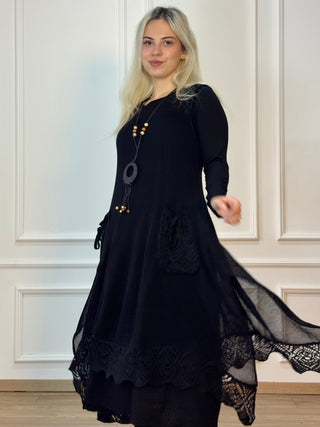 Dupla rétegű hosszú ruha