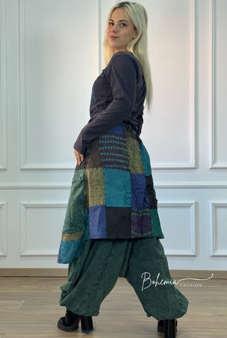 Patchwork részletes aladdin nadrág