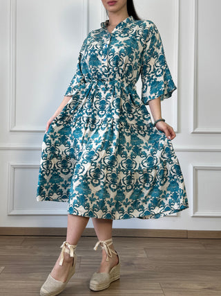 Rochie femeiască din viscoză cu model abstract