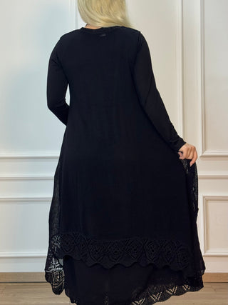 Dupla rétegű hosszú ruha