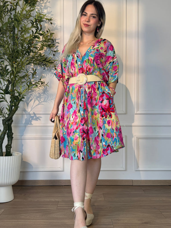 Rochie scurtă cu croială largă