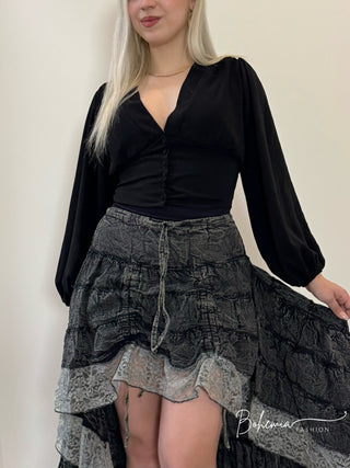 Aszimmetrikus csipkés szoknya