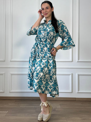 Rochie femeiască din viscoză cu model abstract