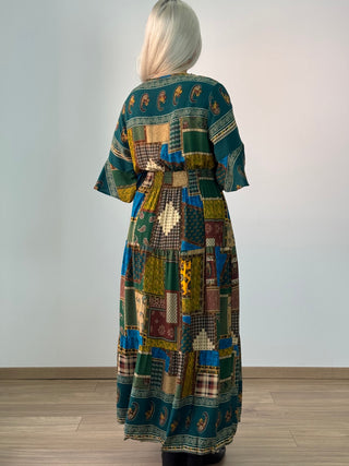 Rochie maxi din viscoză cu model