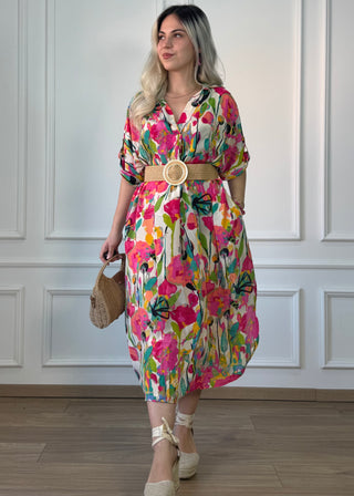 Galléros zsebes nyári ruha