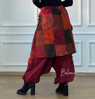 Patchwork részletes aladdin nadrág