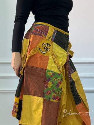 Patchwork részletes aladdin nadrág