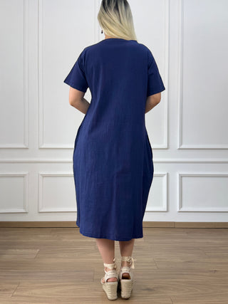 Rochie din bumbac cu nasturi