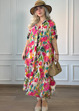 Galléros zsebes nyári ruha