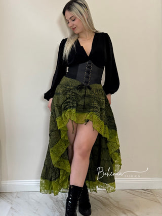 Aszimmetrikus csipkés szoknya