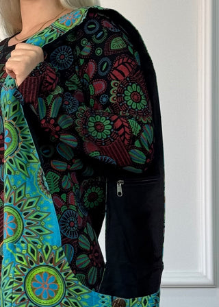 Geantă de umăr din bumbac cu model mandala