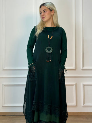 Dupla rétegű hosszú ruha