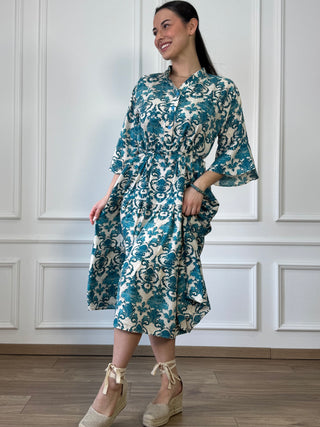 Rochie femeiască din viscoză cu model abstract