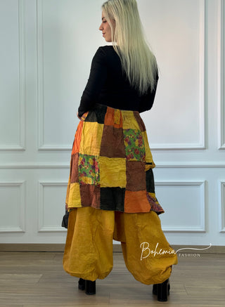 Patchwork részletes aladdin nadrág