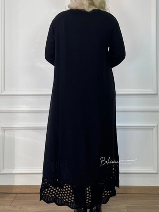 Hosszú kötött gyapjúkeverék ruha