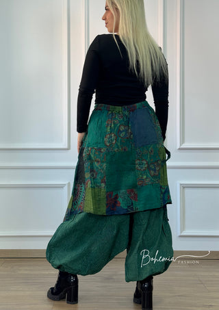 Patchwork részletes aladdin nadrág