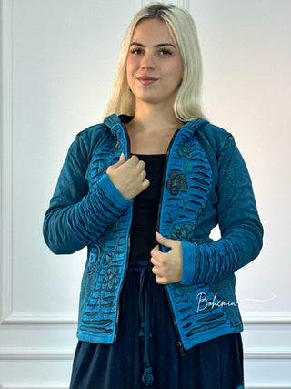 Nepáli bélelt kardigán