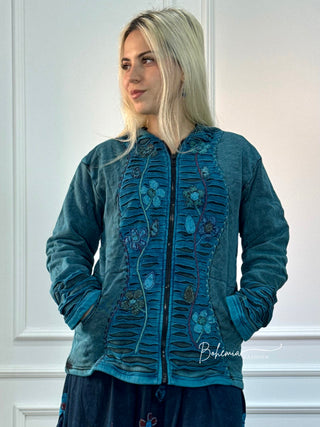 Nepáli bélelt kardigán