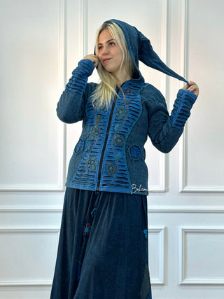 Nepáli bélelt kardigán