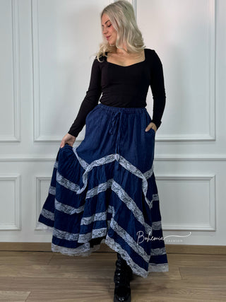 Csipkés hosszú szoknya