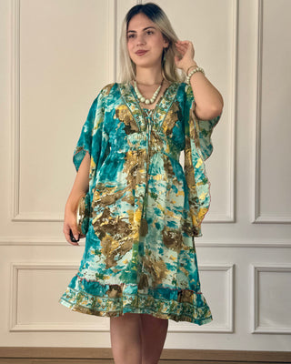 Rövid ruha fűzős mellrésszel