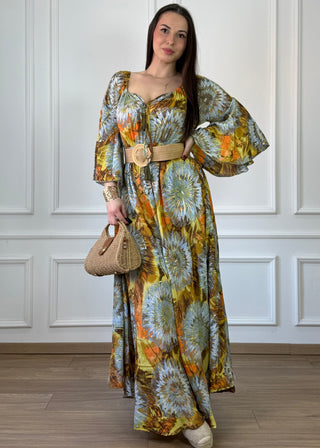 Rochie cu talie elastică, de purtat pe umeri