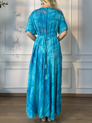 Rochie maxi cu decolteu în formă de inimă