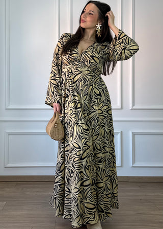 Rochie indiană cu mâneci lungi