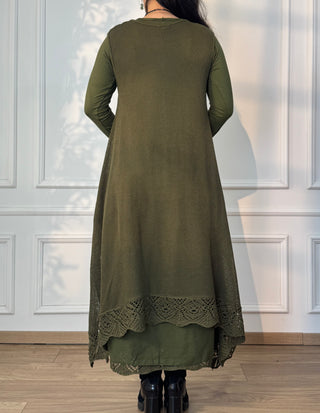 Double layered long dress