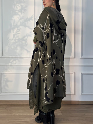 Wool blend hooded cloak