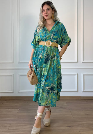 Galléros zsebes nyári ruha