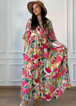 Hosszú ruha szabott mellrésszel