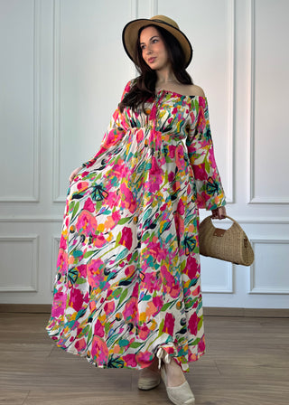 Gumis derekú, vállra húzható ruha