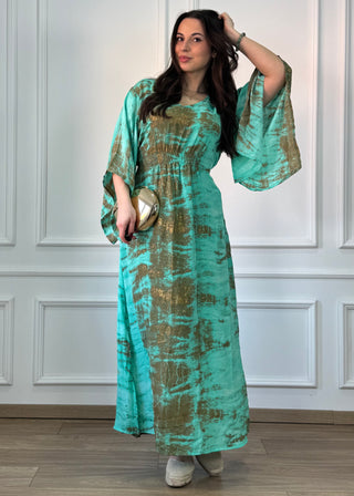 Rochie lungă indiană cu voal