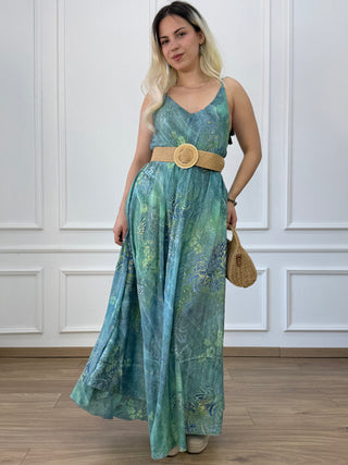 A-line pocket maxi dress