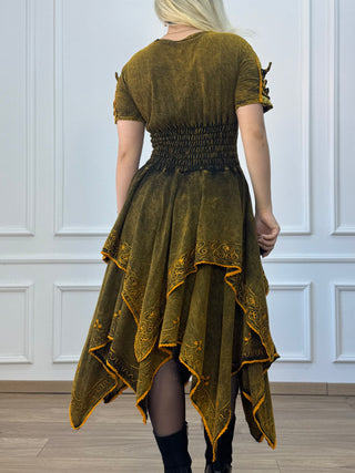 Rochie maxi din bumbac cu talie elastică