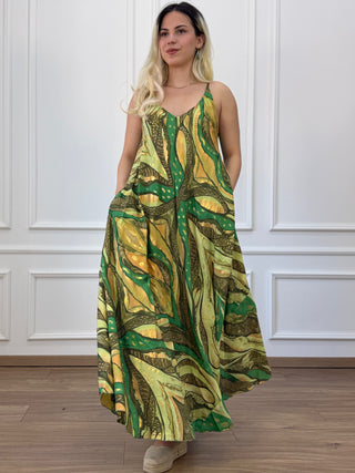 A-line pocket maxi dress