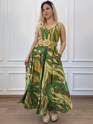 A-line pocket maxi dress