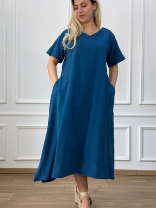 Rochie din bumbac cu buzunare