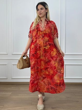 Rochie de vară cu guler și buzunare