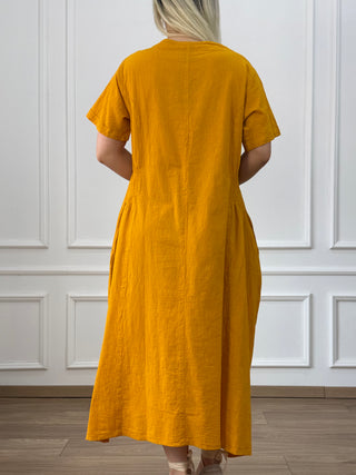 Rochie din bumbac cu buzunare