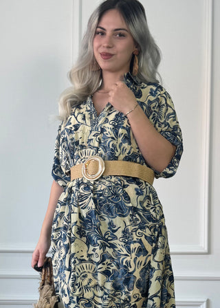 Galléros zsebes nyári ruha