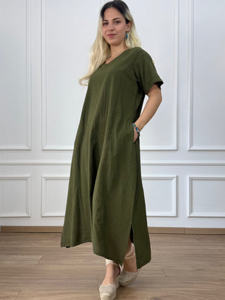 Rochie din bumbac cu buzunare