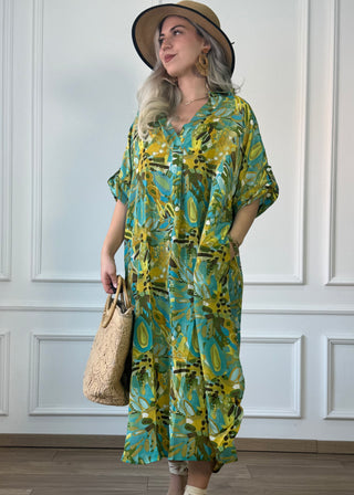 Rochie de vară cu guler și buzunare