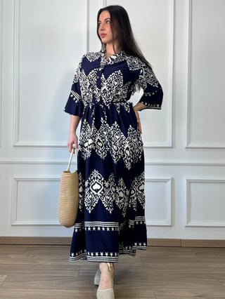 Abstract viscose women's dress