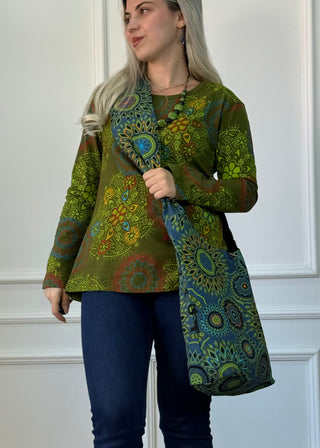 Mandala mintás pamut válltáska