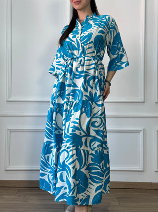 Rochie femeiască din viscoză cu model abstract