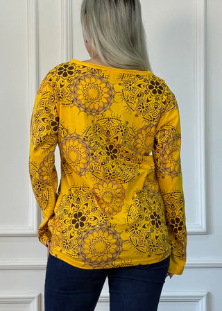 Bluză cu model mandala și mentă